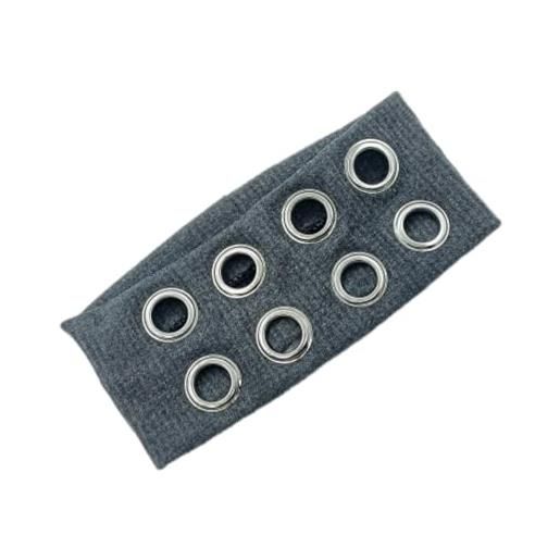 Generisch fasce per capelli a maglia con borchie in stile punk, fascia elastica con occhielli in metallo cavi, accessorio per capelli elastico e casual per donna per allenarsi, yoga e corsa