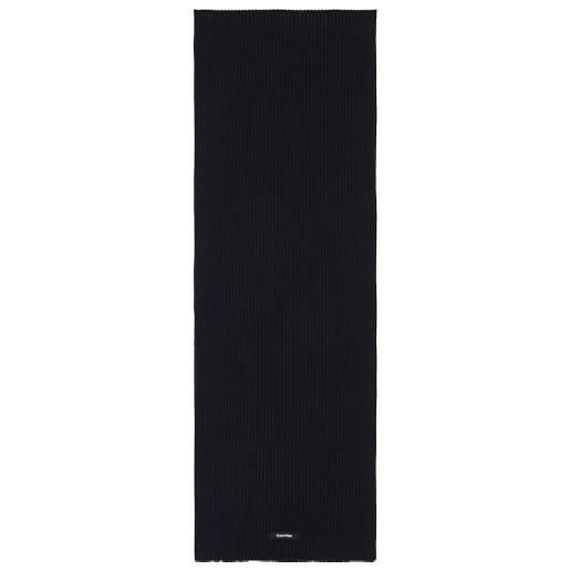 Calvin Klein jeans - sciarpa nome iconica Calvin Klein cotone nero, nero , taglia unica