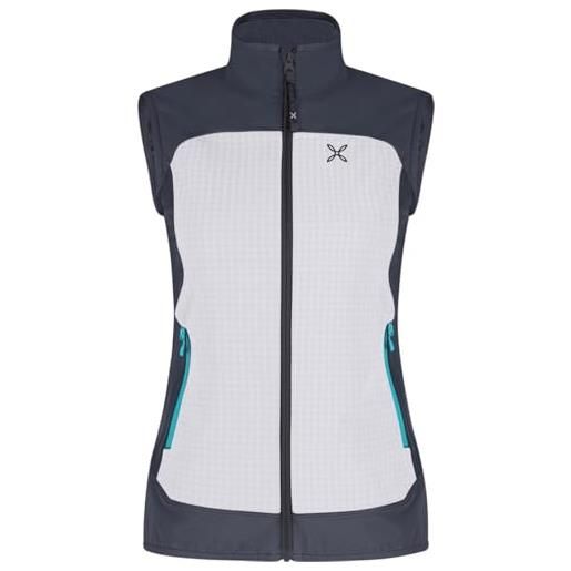MONTURA seed vest woman, gilet da donna per trekking e arrampicata (it, testo, l, regular, regular, quiet grey/graphite blue)
