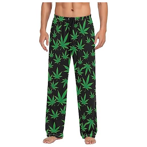 PAQGSREM pantaloni pigiama da uomo super morbidi pantaloni da salotto con tasche, pipistrelli di halloween, xl