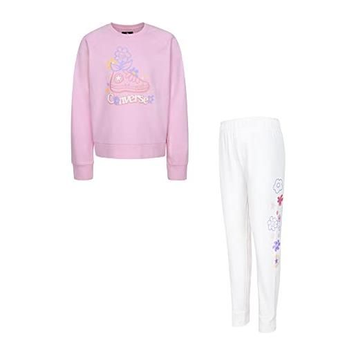 Converse tuta da bambina graphic rosa taglia 6-7 a codice 3cd397-w2y