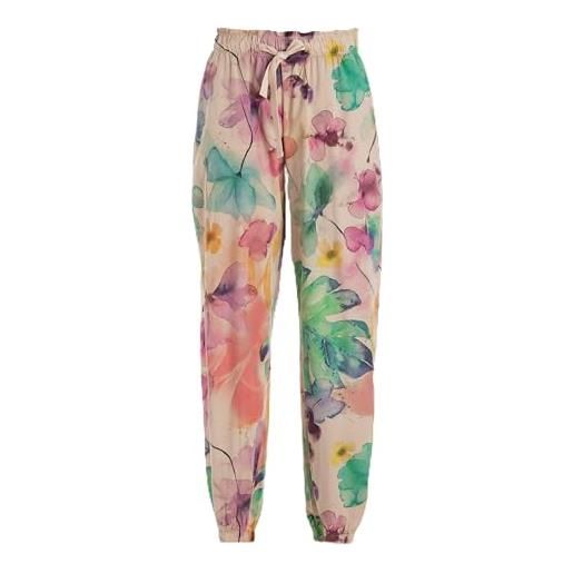 DEHA - pantalone allover balloon pants in cotone, beige (m)