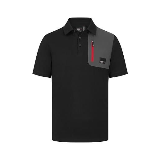 Porsche Motorsport polo utility da uomo nero - taglia: l