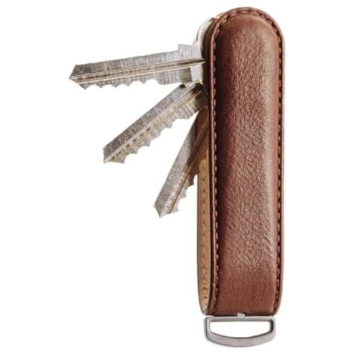 Jibbon portachiavi in pelle italiana - portachiavi portachiavi (d on, portachiavi e strumento multiplo venduto separatamente), cacao