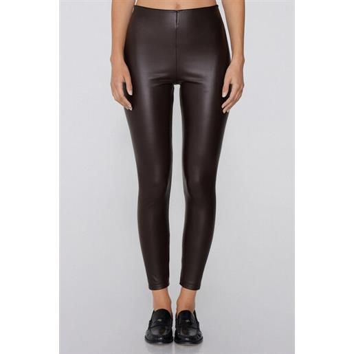 Tezenis leggings termici effetto pelle donna marrone