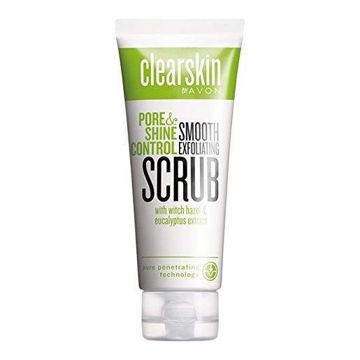 Clearskin avon Clearskin pore & shine control exfoliating scrub trattamento esfoliante per il viso, confezione da 3 pezzi