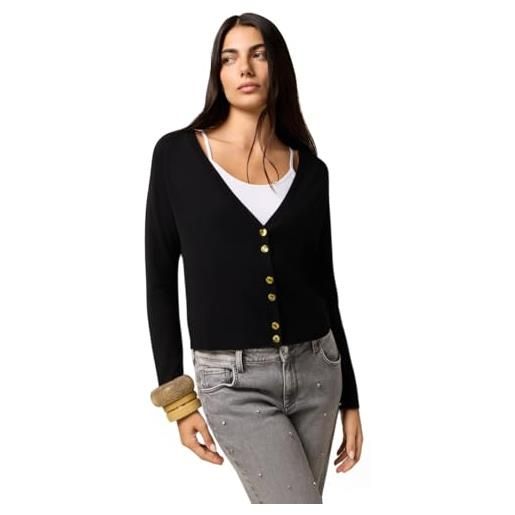 Oltre: cardigan scollo a v misto viscosa nero. Xl stagione autunno inverno 2025