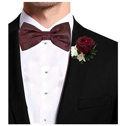 Remo Sartori - papillon elegante bordeaux da cerimonia, cinturino regolabile, made in italy, uomo