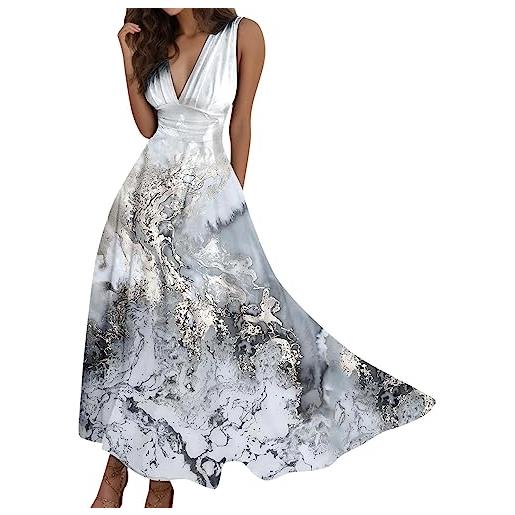 SoLu DAY8 vestiti donna estivi lunghi cotone morbidi fashion pizzo abiti eleganti donna cerimonia cocktail comodi leggero taglia forte casual spiaggia vacanza long dress