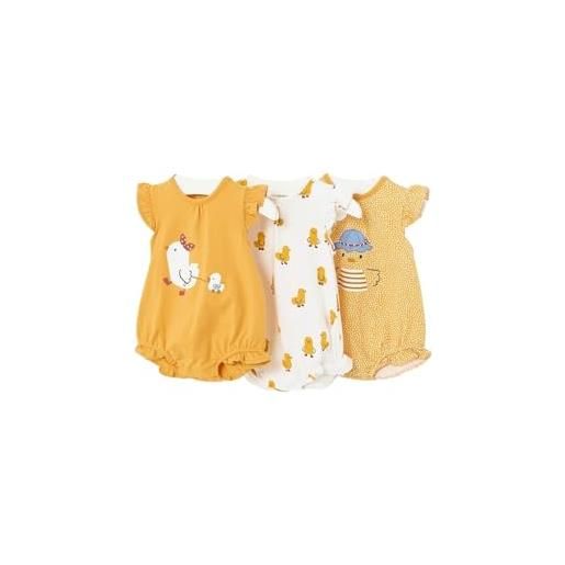 Mayoral set 3 pigiami corti per bimba mais 2-4 mesi (65cm)