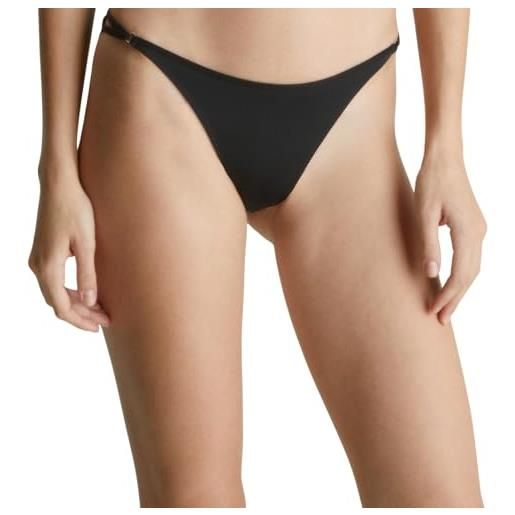 Calvin Klein donna slip taglio bikini con dettaglio ad anello, nero (black), xs