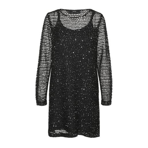 Saodimallsu Abito Maglione Donna In Maglia, Modello Oversize Con Collo Alto, Maniche A Lanterna, Tinta Unita, Vestito Lungo Invernale Elegante, Taglie Comode - 4