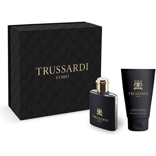 Trussardi uomo 2 pz eau de toilette spray 50ml + shampoo 100ml cofanetto