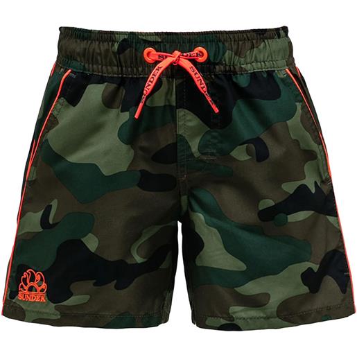 SUNDEK boxer con elastico e piping camo bambino