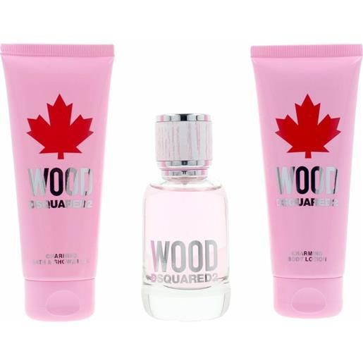 Dsquared2 cofanetto profumo donna Dsquared2 wood pour femme 3 pezzi