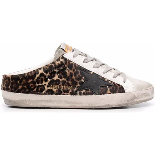 Golden Goose mules superstar sabot con stampa - marrone