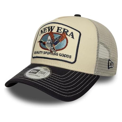 New Era a-frame mesh trucker cap - animal patch goose - taglia unica navy