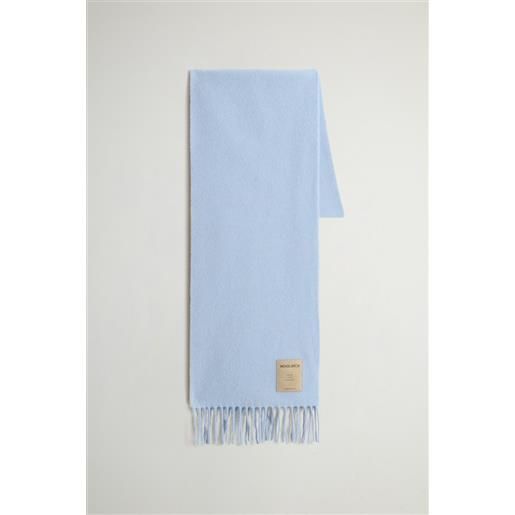 Woolrich uomo sciarpa in pura lana blu taglia one