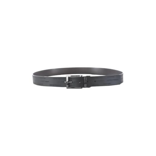 Emporio Armani man cintura reverse multi logo nero-moro
