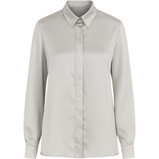 Actualee - camicia donna in seta con maniche lunghe