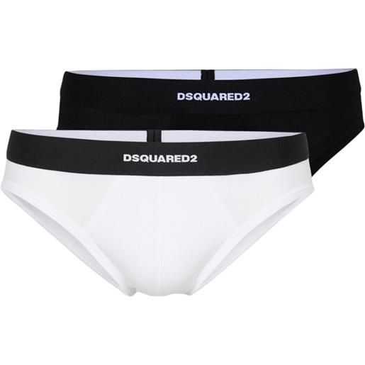 DSQUARED2 confezione 2 slip uomo nero/bianco