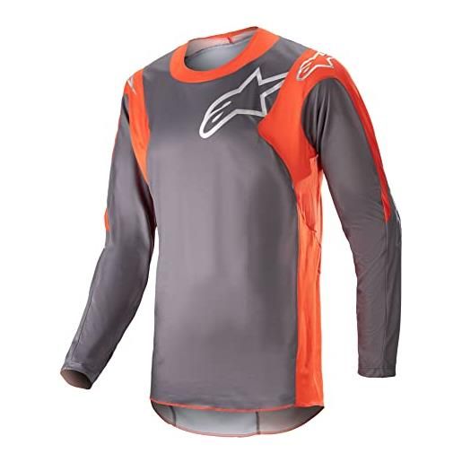 Alpinestars racer hoen maglia motocross (grey/orange, s)