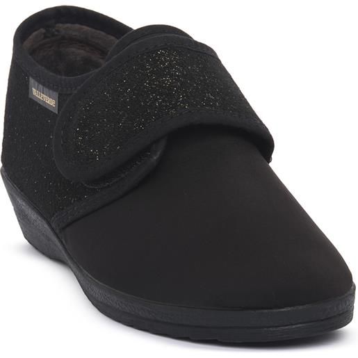 VALLEVERDE nero gold pantofola