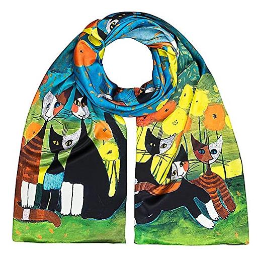VON LILIENFELD® scialle seta sciarpa donna accesorio satin arte rosina wachtmeister: all together
