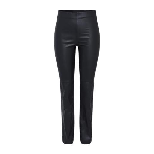 YAS cellu bootcut leather pant noos, nero, l