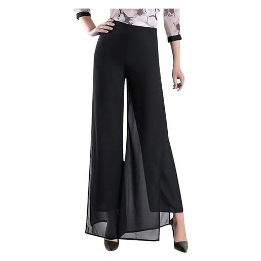 CZYINXIAN Pantaloni Donna A Vita Alta Gamba Larga Con Tasche - Casual Da Lavoro, Morbidi, Non Elasticizzati (Taglie USA S-XXL)