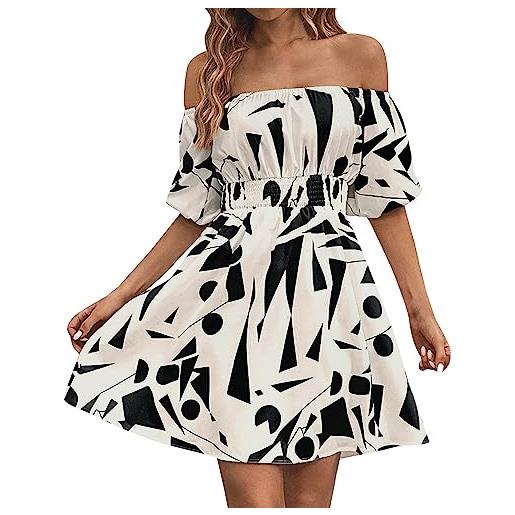 Cocila outfit mamma e figlia abbigliamento donna ufficio estivo abito cerimonia lungo fiori abbigliamento donna elegante estivo vestito donna elegante da giorno (beige, xl)