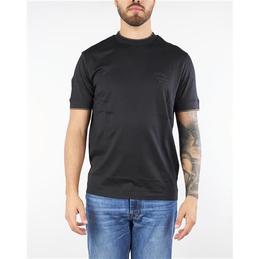 EMPORIO ARMANI t-shirt nero con dettagli a contrasto