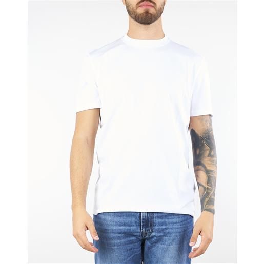 EMPORIO ARMANI t-shirt bianco basic in misto lyocell e cotone