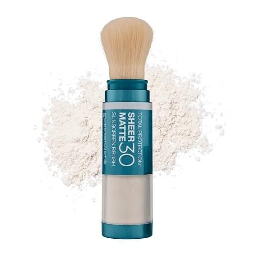 Colorescience total protection sheer matte spf 30 sunscreen brush for oily and acne-prone skin, unscented 0.15 ounce