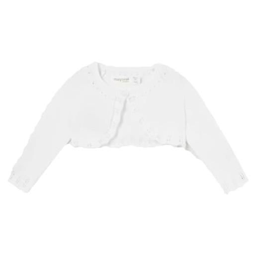 Mayoral maglia cardigan neonata 00318 318 cotone 87 bianco originale pe 2024 taglia 18 mesi colore bianco