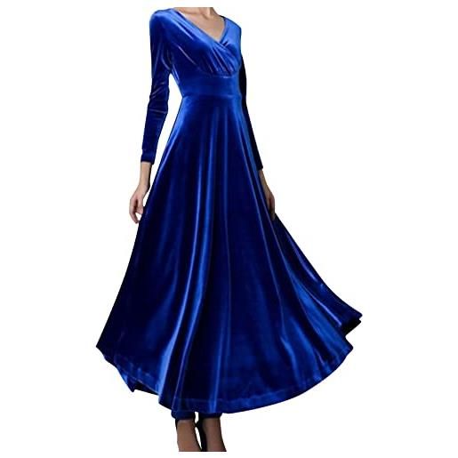 Kobilee vestito elegante donna da sposa cocktail sexy abiti cerimonia abito sera taglie forti invernale velluto lungo curvy capodanno vintage rosso vestiti