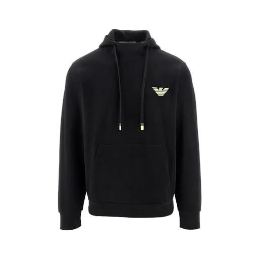 Emporio Armani felpa uomo, cappuccio, nero, xl