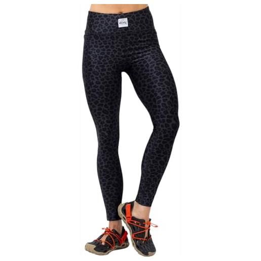 Eivy pocket tights leggings, nero leopardato, l donna