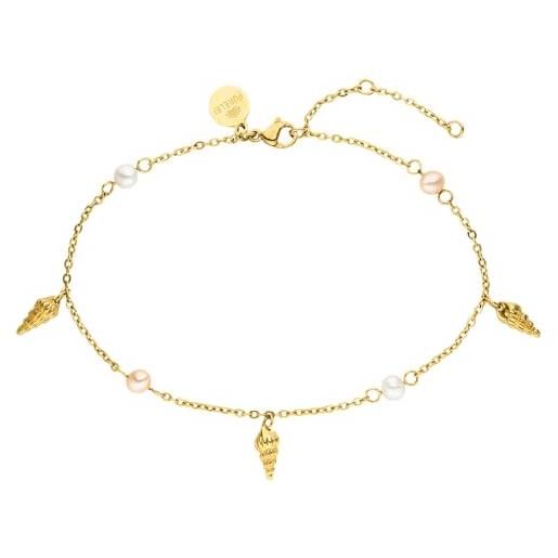 Engelsrufer Heartwing - Cavigliera da donna in argento sterling con ciondolo a forma di cuore, con chiusura a moschettone, regolabile in lunghezza, senza nichel, Länge 22 + 5 cm, Argento sterling