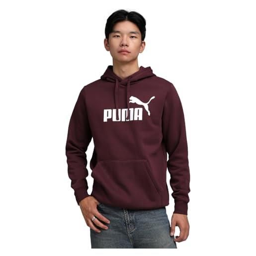PUMA ess no. 1 felpa con cappuccio con cappuccio da uomo con logo hoodie fl (s) (confezione da 1), rosso, m