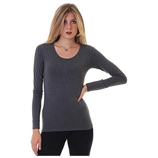 RAGNO maglia donna m/l a girocollo in calda viscosa colore glaciale tg 5 art. 076629