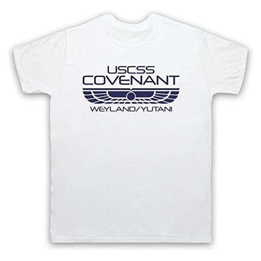 My Icon Art & Clothing uscss covenant sci fi space alien horror film spaceship - maglietta da uomo bianco xxl