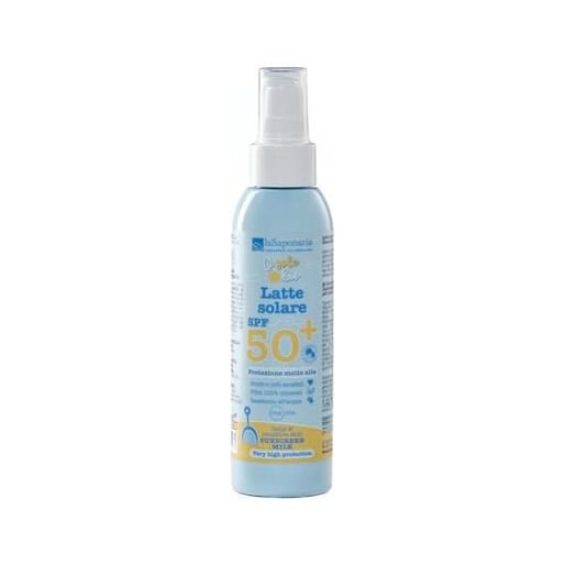 LASAPONARIA la saponaria | latte solare protezione molto alta spf50+, protezione molto alta bimbi e pelli sensibili, latte solare certificato bio, 125ml