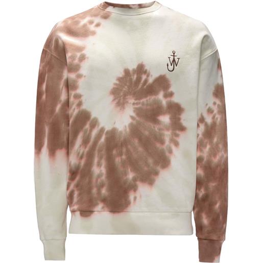 JW Anderson felpa con fantasia tie dye - marrone