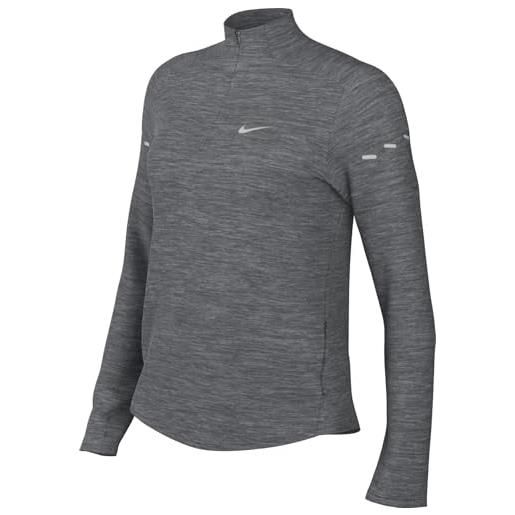 Nike top da running con zip a 1/4 dri-fit uv swift - donna, smoke grey/htr/reflective silv, hq0499-084, xl