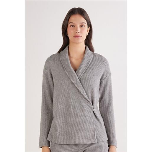 Intimissimi maglia aperta davanti soft tricot grigio
