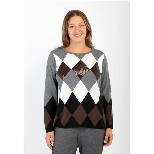 Luisa Viola maglia donna lana fantasia rombi luisa viola m609l0-62em