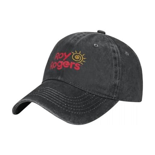 ROBEIUO cappello classico retrò lavato design roy rogers ristorante logo cappello da cowboy cappello da gentiluomo cappello da sole uomo donna