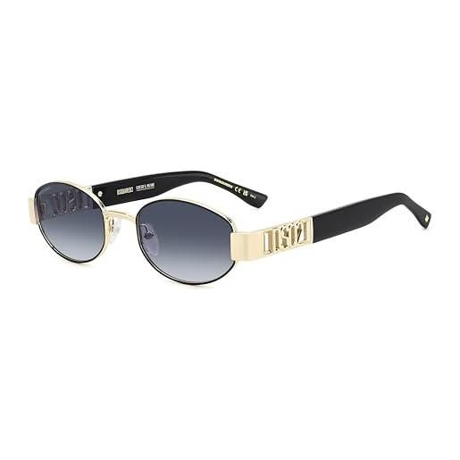Dsquared2 d2 0155/s 0nz/08 mtgold black sunglasses man standard, standard, 53