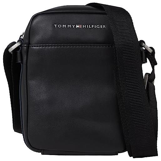 Tommy Hilfiger uomo borsa a tracolla th city mini reporter piccola, nero (black), taglia unica